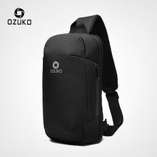 Load image into Gallery viewer, OZUKO New Men Anti Theft Crossbody Bags Fashion Male 9.7inch iPad Shoulder Messenger Bag USB Charging Waterproof Sling Chest Bag