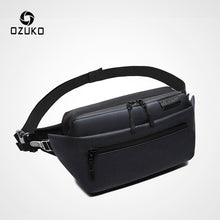 Load image into Gallery viewer, OZUKO Waterproof Men Waist Bag Fanny Pack Shoulder Belt Bag Male Phone Pouch Bags Travel Waist Pack Small Running Sport Bolso