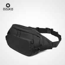 Load image into Gallery viewer, OZUKO Male Casual Waist Packs Waterproof Fanny Pack Men Shoulder Belt Bag Phone Pouch Bags for Teenage Travel Waist Chest Bag