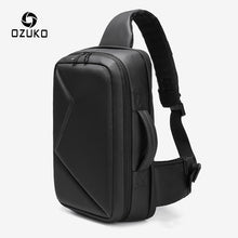 Load image into Gallery viewer, OZUKO Men 12.5 inch iPad Large Capacity Crossbody Bag Waterproof Messenger Shoulder Bag Chest Pack Business Sling Bags for Male