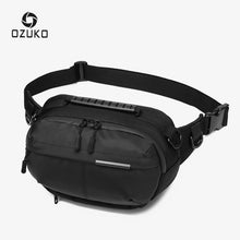 Load image into Gallery viewer, OZUKO Waterproof Men Waist Bag Fashion Chest Pack Male Outdoor Sports Crossbody Bag Short Travel Belt Fanny Pack for Phone Pouch