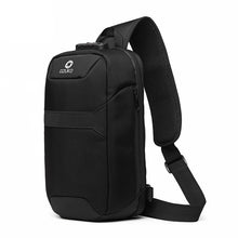 Load image into Gallery viewer, OZUKO Men Anti-theft Crossbody Bags Male Waterproof USB Charging Chest Pack Short Trip Messenger Sling Bag Shoulder Chest Bag