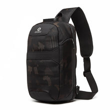 Load image into Gallery viewer, OZUKO Men Anti-theft Crossbody Bags Male Waterproof USB Charging Chest Pack Short Trip Messenger Sling Bag Shoulder Chest Bag