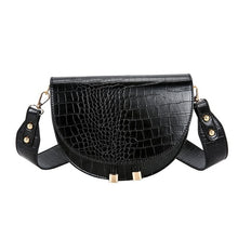 Load image into Gallery viewer, Luxury Crocodile Pattern Crossbody Bags for Women Half Round Messenger Bag PU Leather Handbags Shoulder Bag sac main femme