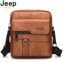 Load image into Gallery viewer, JEEP BULUO Luxury Brand Men Messenger Bags Crossbody Business Casual Handbag Male Spliter Leather Shoulder Bag Large Capacity